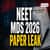NEET MDS 2026 Paper Leak: Discussions and Discrepancies in Result Evaluation